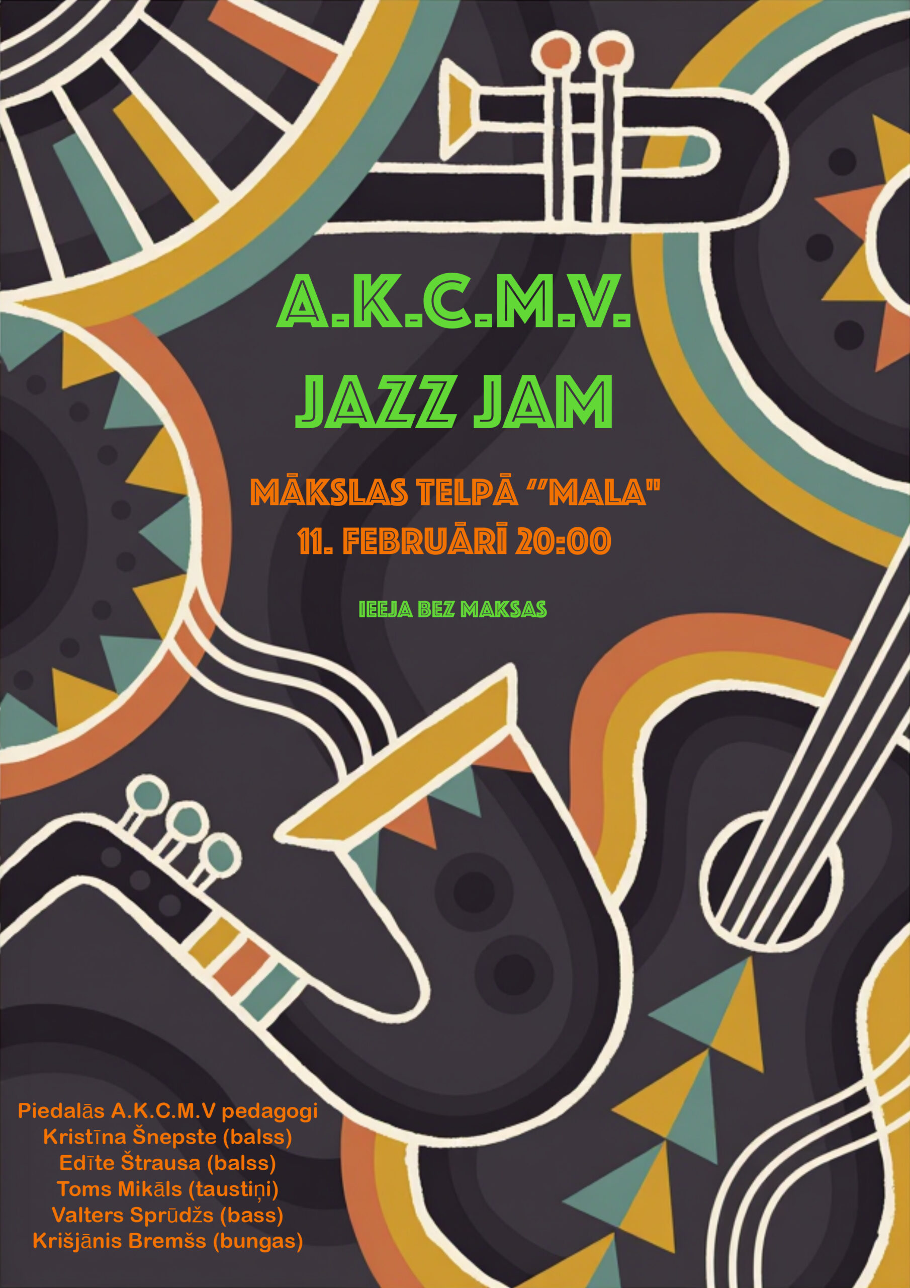 AKCMV Jazz Jam koncerta afiša