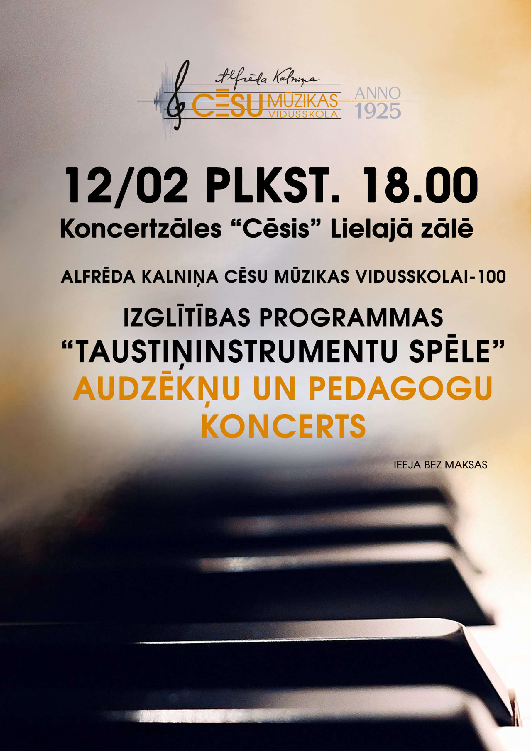 IP "Taustiņinstrumentu spēle" audzēkņu un pedagogu koncerts